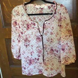 3/4 sleeve floral top